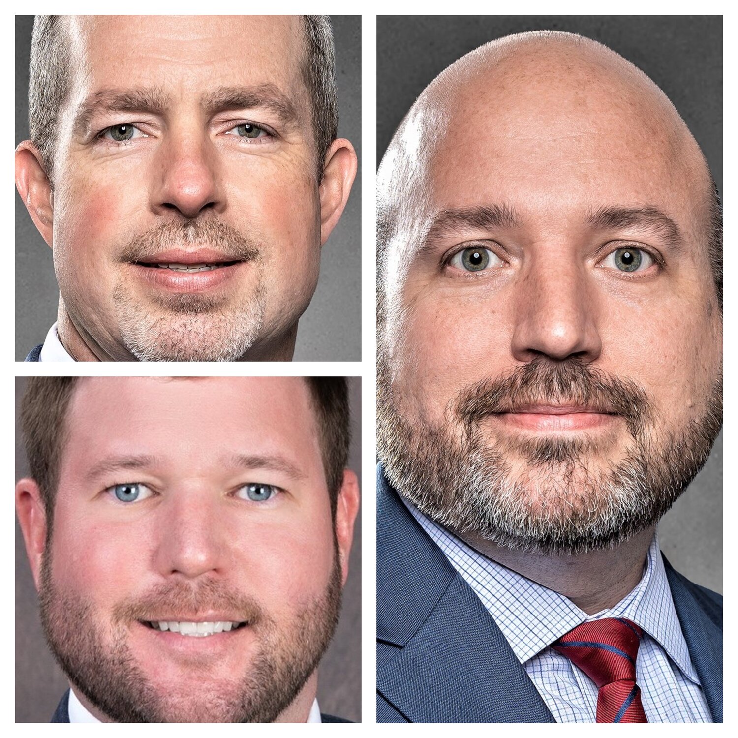 Clockwise from top left: Chris Tart was named president of Hoke Hospital in August; Michael Tart is the new president of Highsmith-Rainey Specialty Hospital; and Stephen Fife vice president of ambulatory services for Cape Fear Valley Health.