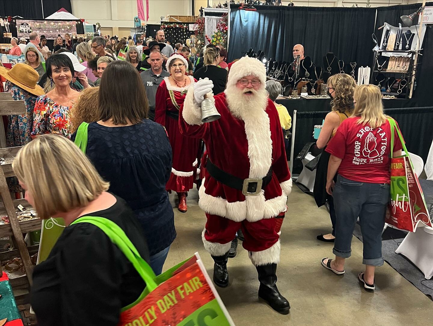 Santa greets visitors at the Holly Day Fair, a Fayetteville family tradition. A main attraction of the event, which runs through Saturday at the Crown Complex, is a photo opportunity with Jolly Old St. Nicholas.