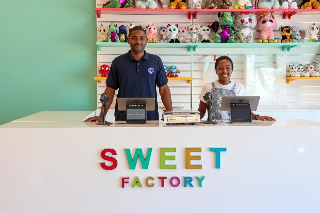 Sweet Factory owners Curtis and Kanitra Blount, both of whom are active-duty military.