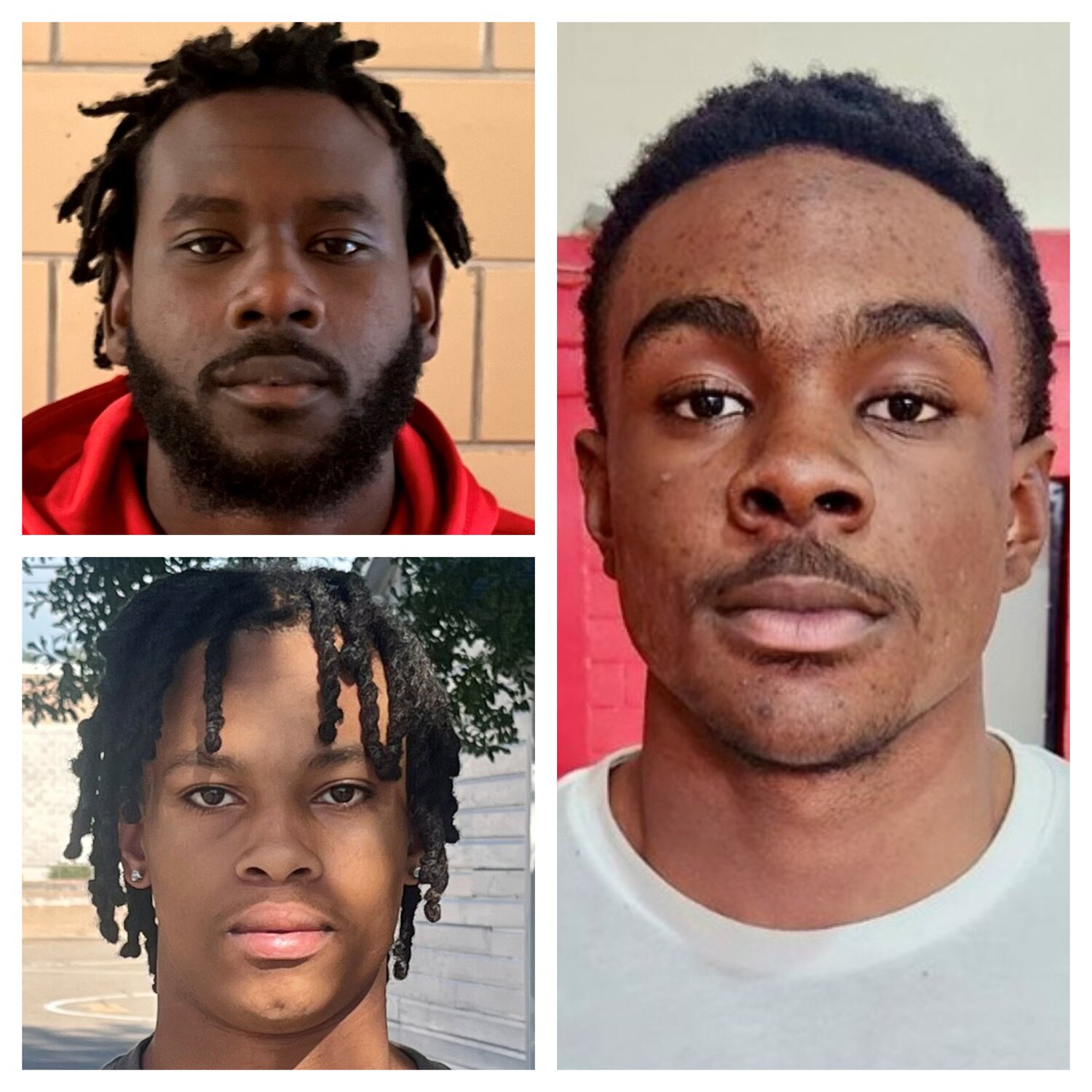 Clockwise from top left: Jonathan Higgins-Simmons plays both running back and slot receiver for Terry Sanford; Seventy-First linebacker Melik Thomas leads the squad in tackles for loss with 28 this season; and free safety Damien Gary caused three fumbles, recovered one and had two interceptions last week in Cape Fear's win over West Alamance.