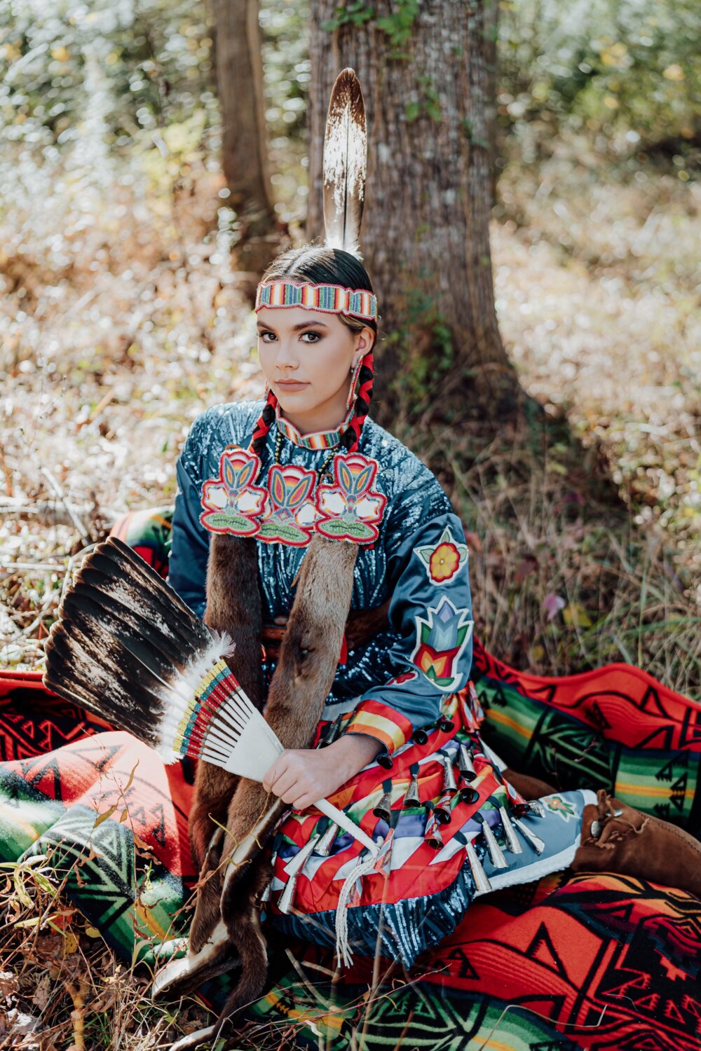 Reagan McLaurin, a 15-year-old Lumbee citizen, will particpate in the pow wow as a jingle dancer.