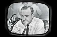 CBS News anchor Walter Cronkite announces Kennedy's death to a stunned nation on Nov. 22, 1963.