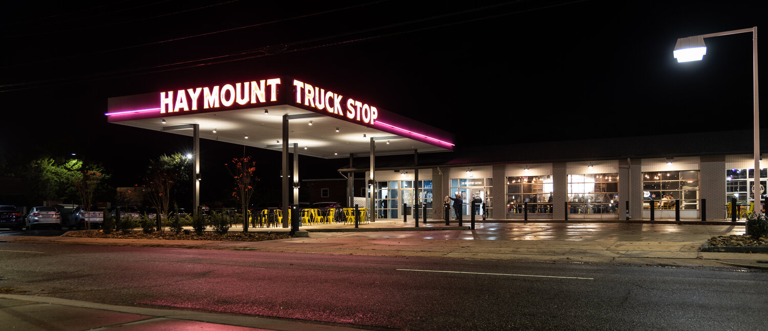 The new Haymount Truck Stop food truck court and bar had its soft opening on Wednesday.