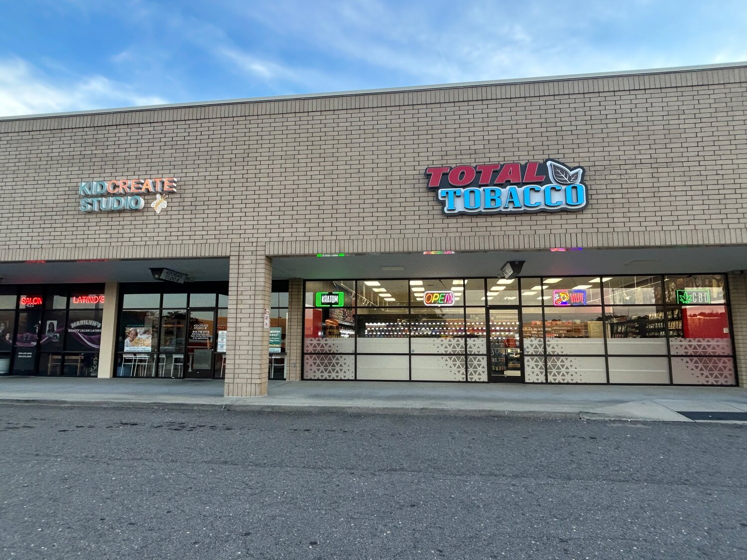 Total Tobacco, located in the Westwood Shopping Center, sits next to a kids art studio in Fayetteville. Cumberland County Commissioners are in the process of creating a zoning ordinance that would restrict the locations of shops that mainly sell hemp or tobacco products.