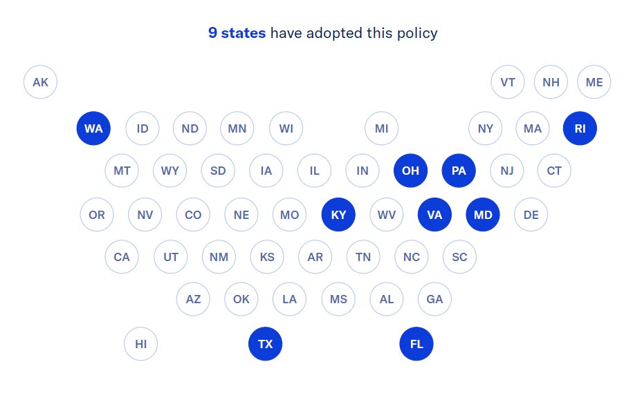A graphic from Everytown Research & Policy showing the nine states that currently require school threat assessment teams. North Carolina will become the 10th state to do so once a new law takes effect with the start of the new school year in August.