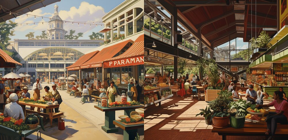 A rendering of the market.