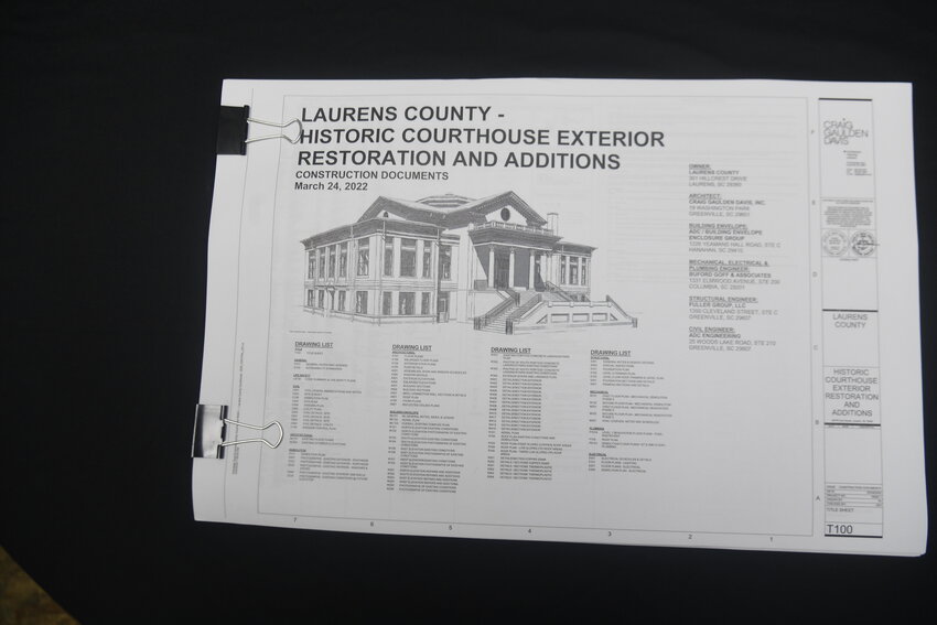 Renovations of the Historic Courthouse in downtown Laurens.