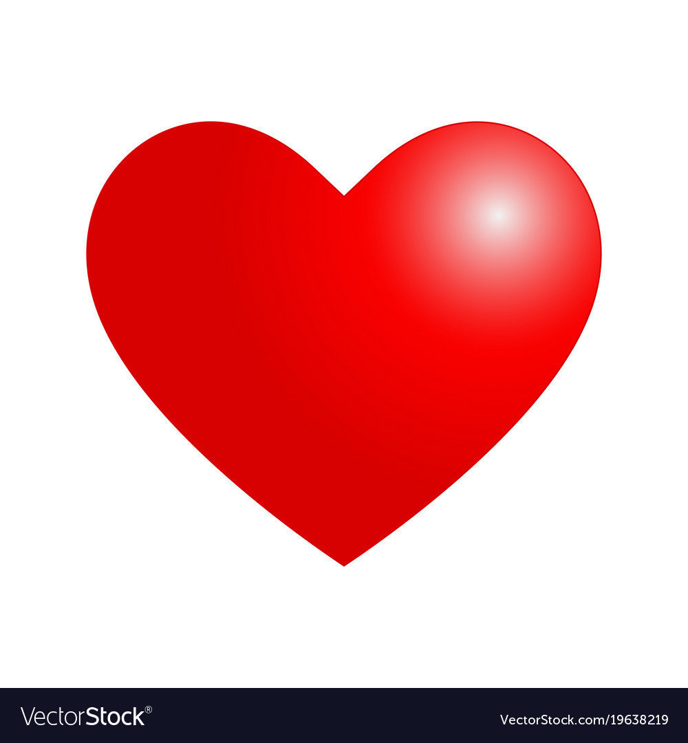 Vector illustration with a red valentine heart