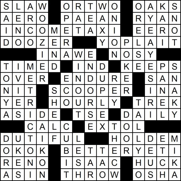 Solution to the "OK, Computer" crossword puzzle
