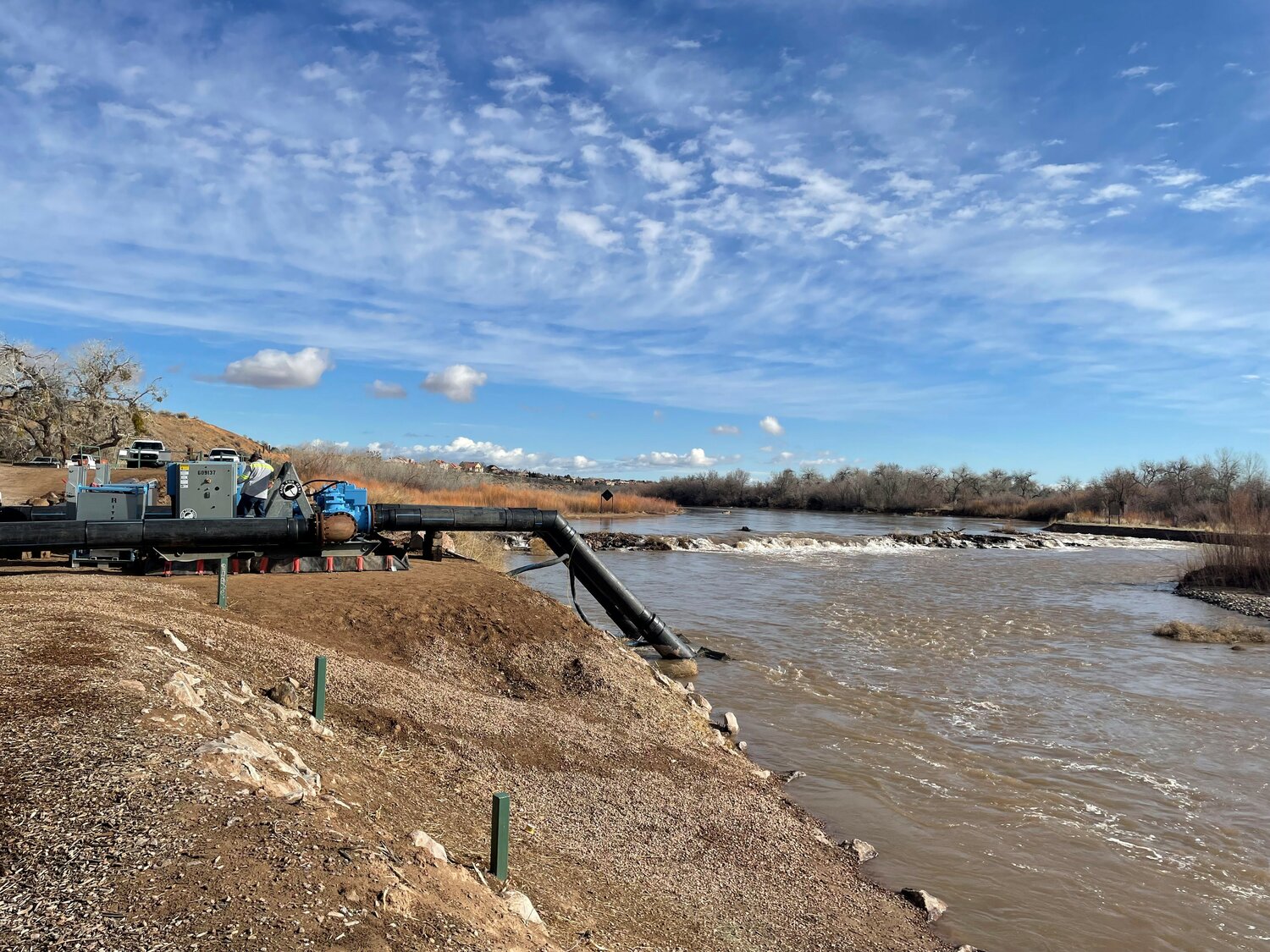 March 13 test of the new temporary solution for the Corrales Siphon was a success.