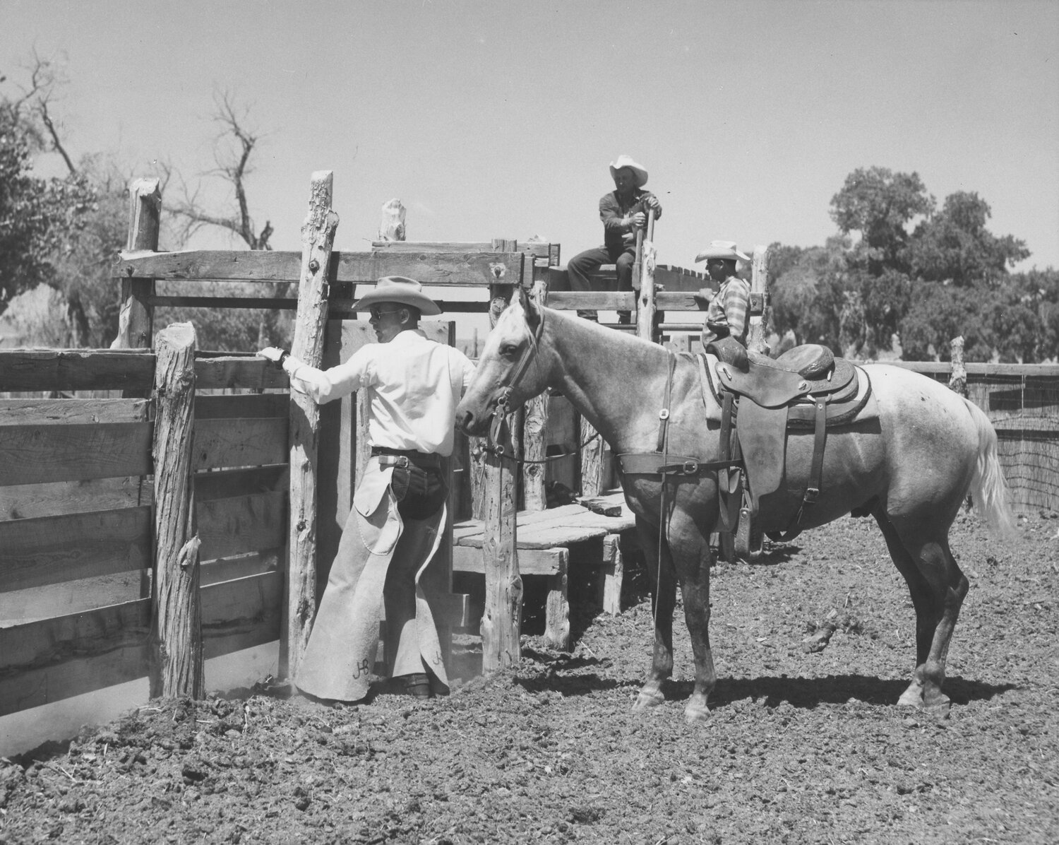Jack Bates working on the Koontz Ranch, 1950s.