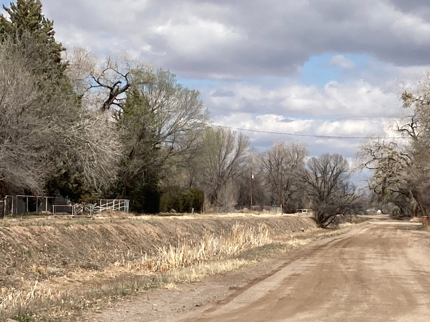 The Corrales Interior Drain is mostly dried up. The village and Middle Rio Grande Conservancy District are working on a Joint Powers Agreement that could lead to it becoming a developed greenway and pedestrian route.