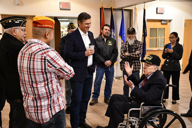 U.S. Senator Martin Heinrich (D-N.M.) hosts a medal ceremony for Korean War veteran, U.S. Army Private First Class (PFC) Alfred Austen and presents the Albuquerque resident with the Korean Service Medal and Triple Bronze Star Attachment, the Presidential Unit Citation, the Meritorious Unit Commendation, the National Defense Service Medal, and the United Nations Service Medal. December 22, 2019.