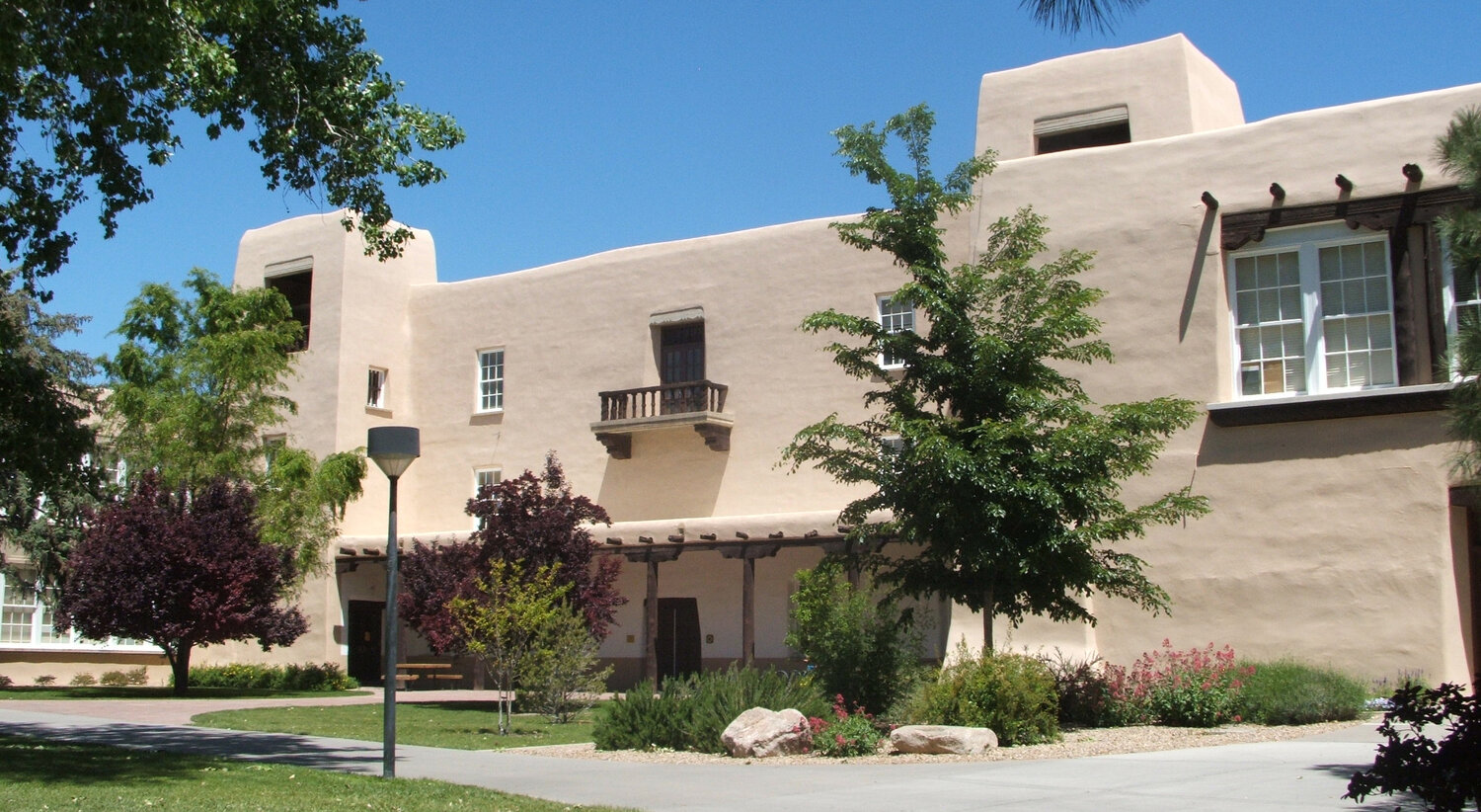 Scholes Hall at UNM's main campus designed by John Gaw Meem.