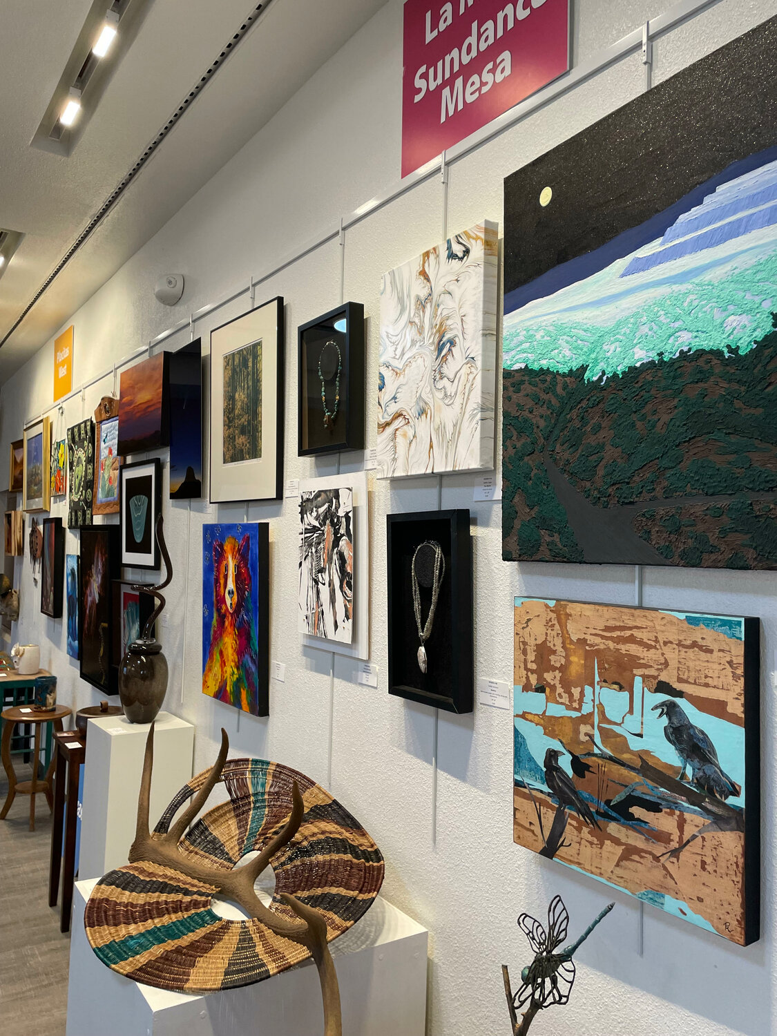 The Placitas Community Library exhibited work by many of the artists who participated in this year's Placitas Studio Tour.  The exhibit closes May 21. (T.S. Last/Sandoval Signpost)