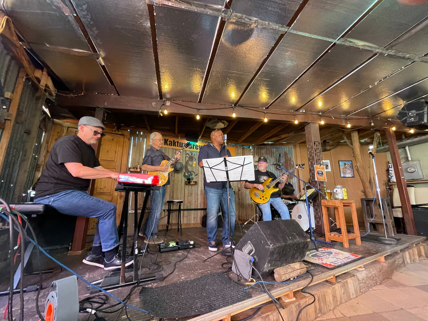 The Kaktus Kats are the house band at Kaktus Brewing in Bernalillo, hosting a blues show every Sunday afternoon. (T.S. Last/Sandoval Signpost)