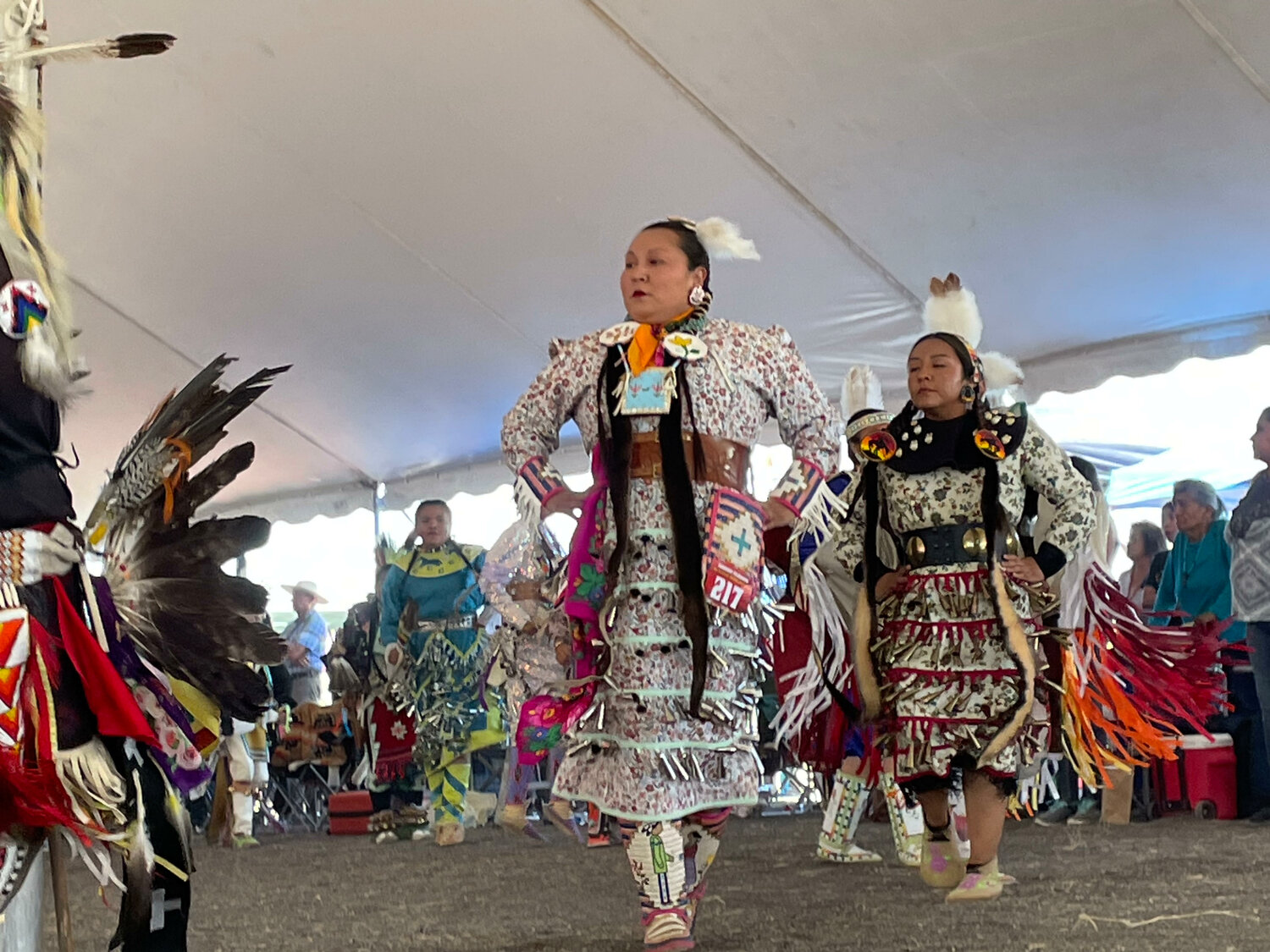 The grand entry of the powwow is the most colorful events at the county fair each year.