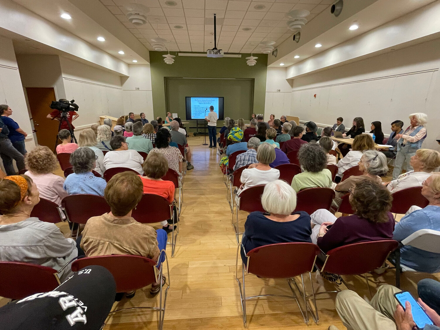 Over 100 people attended a meeting to discuss banning books in the Rio Rancho Public Libraries.
