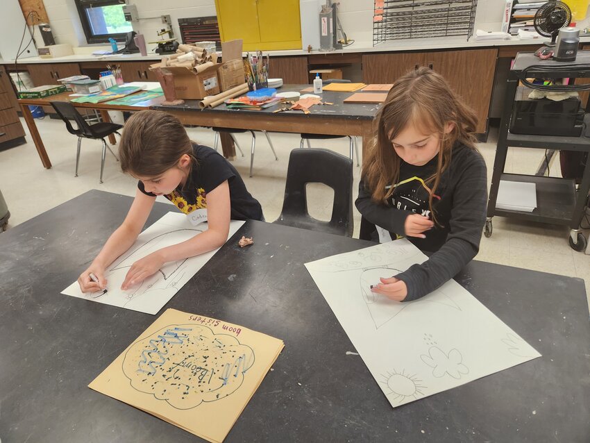 Elementary students were recently part of a one-week art camp hosted by Oak Harbor High School art teacher, Elly Gilbert. The students showcased their projects at the high school on June 6.