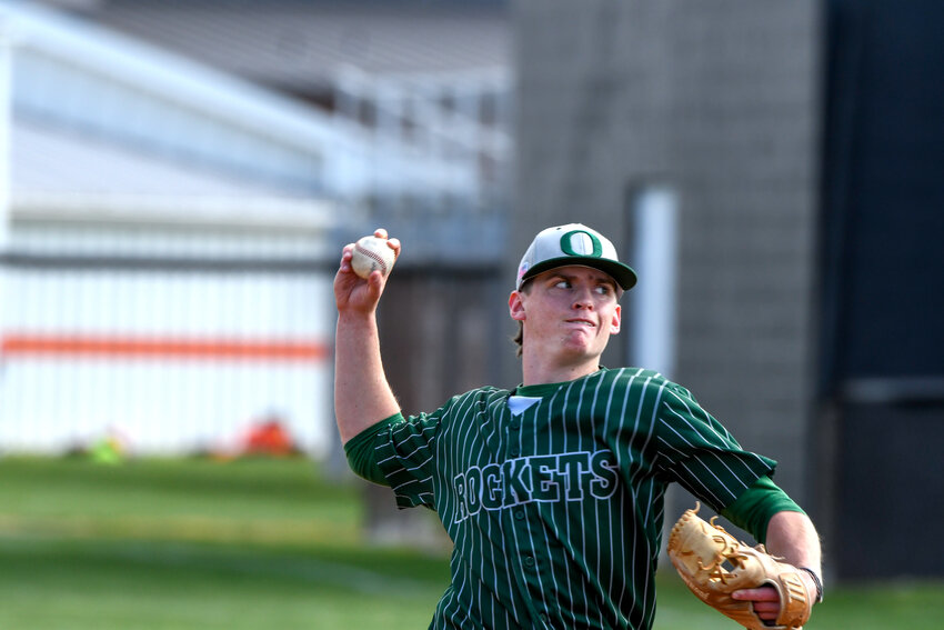 Oak Harbor's Michael Lalonde delivers a pitch.