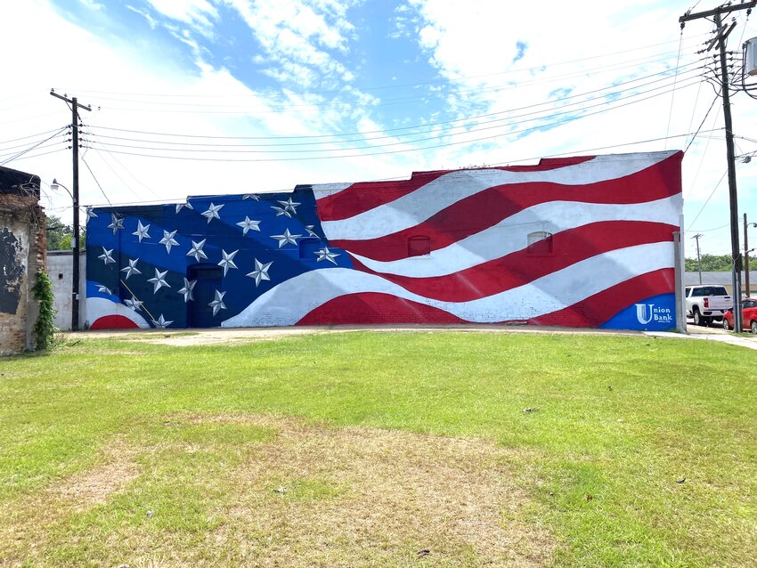 American Flag mural completed at The Eagle Democrat - The Eagle ...