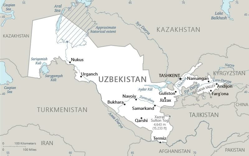 The U.S. - Central Asia Trade and Investment Framework Agreement (TIFA) includes Kazakhstan, The Kyrgyz Republic, Tajikistan, Turkmenistan, and Uzbekistan.
