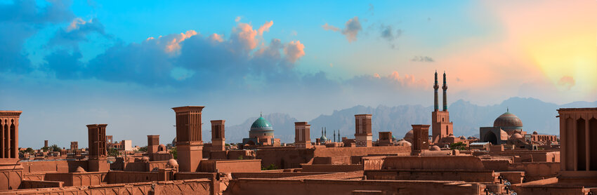 The famed wind towers of Yazd, Iran