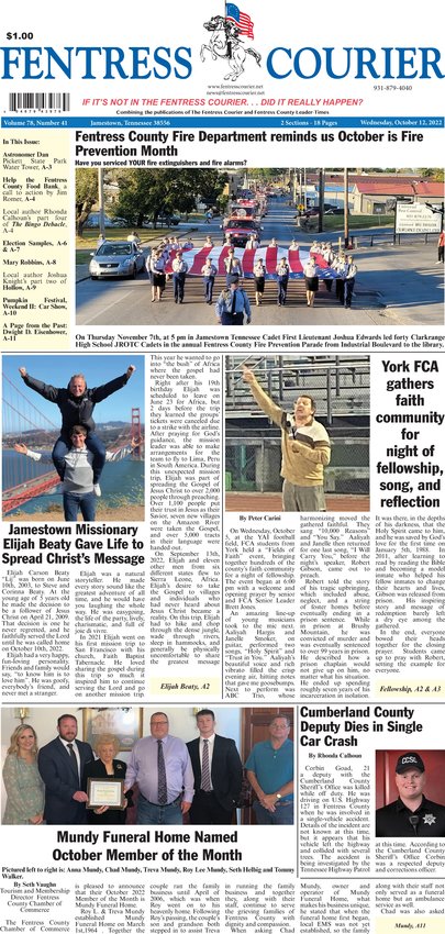 October 12, 2022 | Fentress Courier