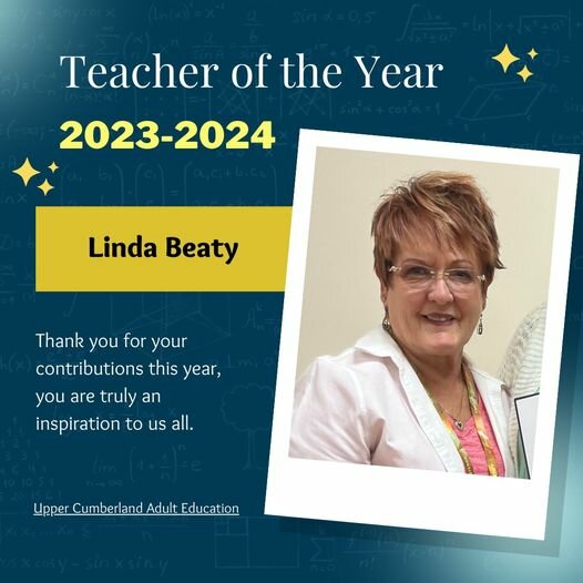 LINDA BEATY UPPER CUMBERLAND ADULT EDUCATION TEACHER OF THE YEAR 2023 ...