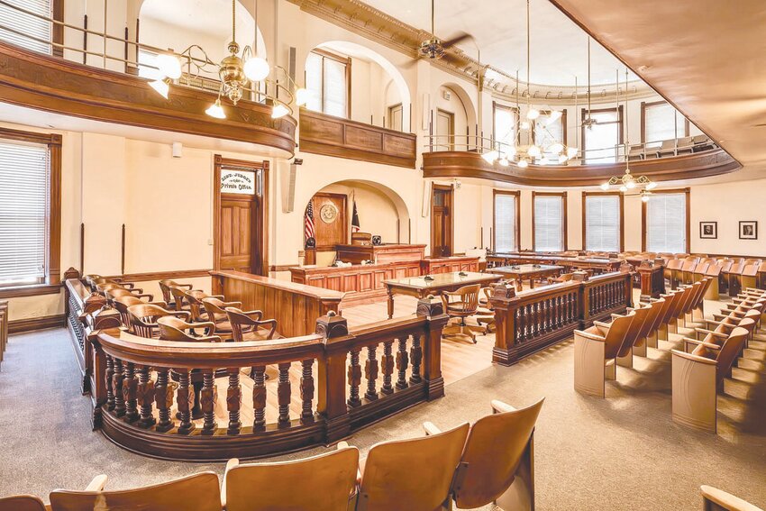 A look at the inside of the district courtroom in the Coryell County Courthouse.
