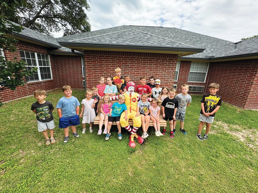 Jonesboro elementary students had a photo opportunity with a Ronald McDonald statue.