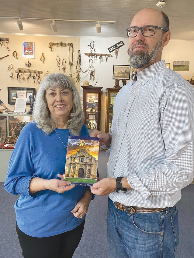 Coryell Museum board member, Rhonda Mohler, recently welcomed Charles Wright to the museum. Wright is the Director of the 1836 Project through the Texas Education Agency.