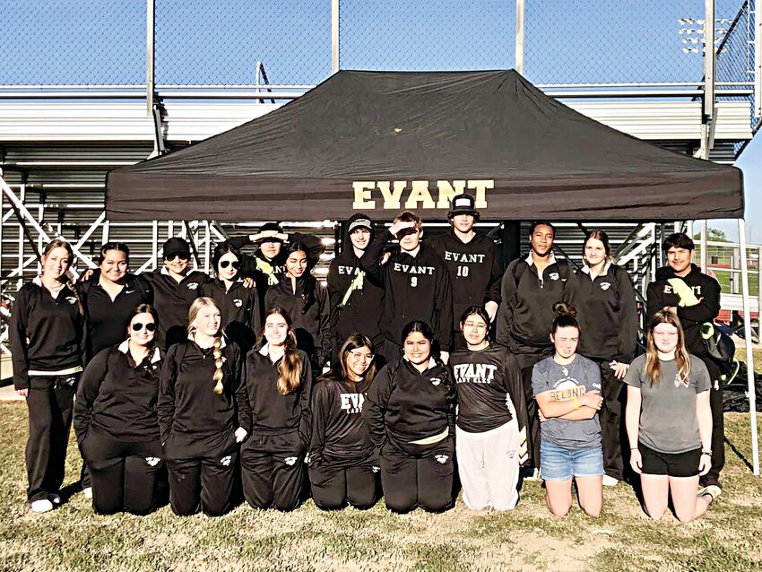 The Evant Elks and Lady Elks are pictured together at a recent track meet.