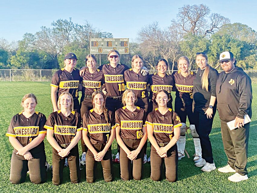 The Jonesboro Lady Eagles softball team is pictured after defeating Blum ISD this past week.