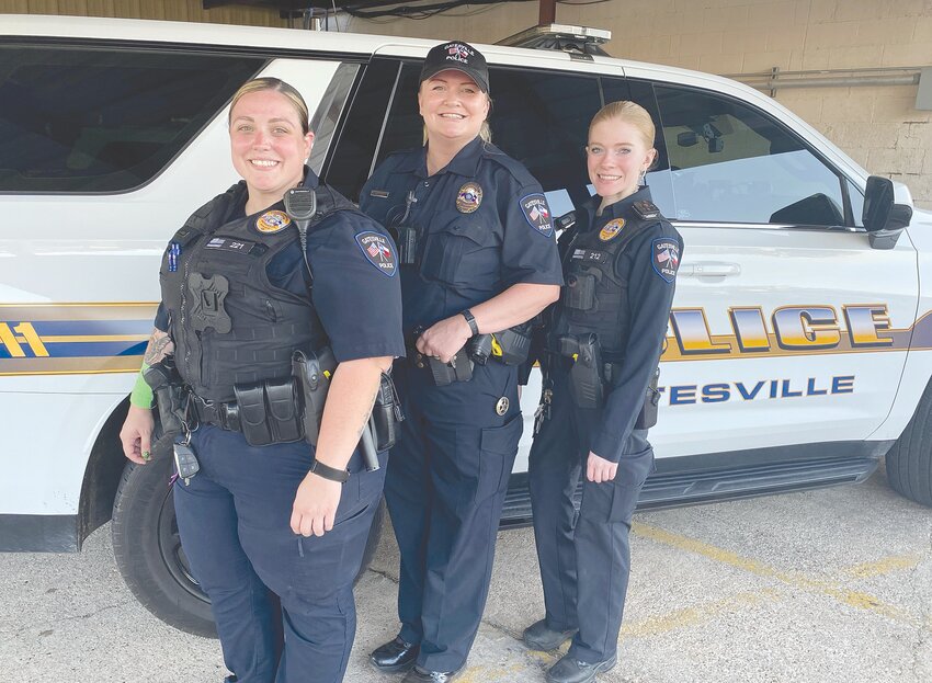 Gatesville Police Department Patrol Officers, from left, Amanda Stiles, Linda Knoch, and Glory Little.