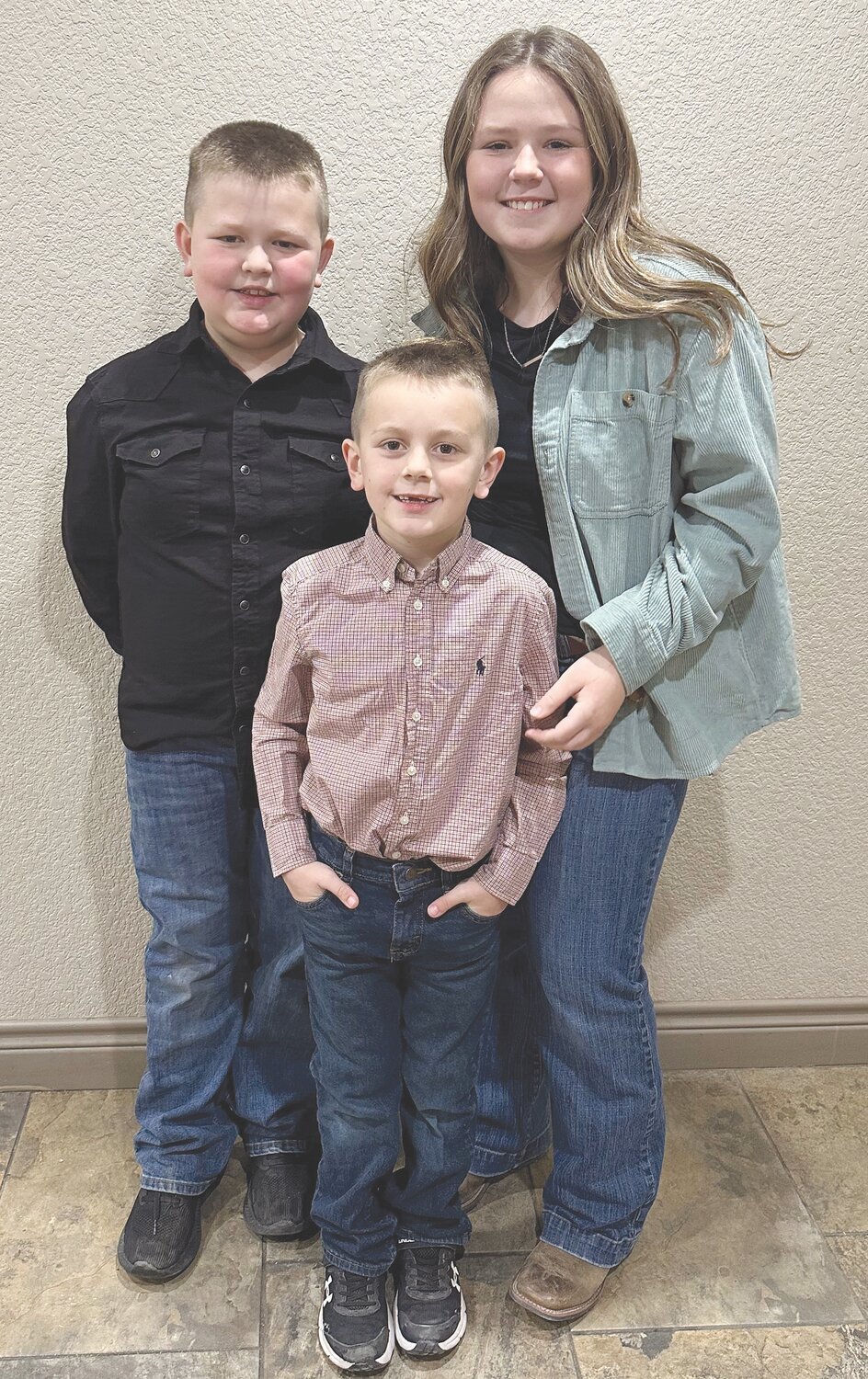 The children of Rodney and Alesha Thornton moved beyond their loss to participate in the Coryell County Youth Fair. From left to right, Jett Thornton, Judson Thornton, and Jaelee Thornton.