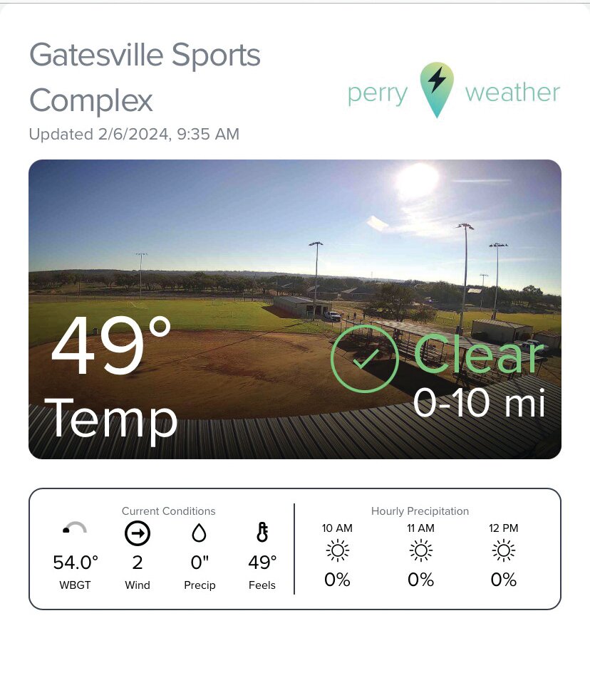 The Gatesville Sports Complex has added an online alert system that will inform park patrons about weather conditions ahead of games or practice.