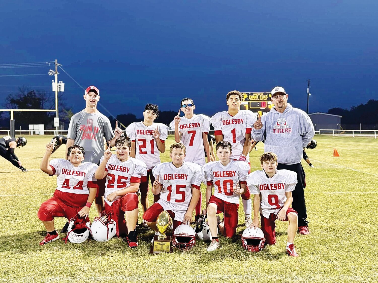 Oglesby Junior High Tigers Claim District 14A Championship with Undefeated Season