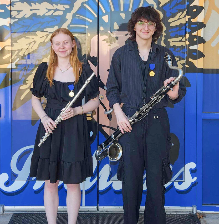 Pictured is Kerstin Hill and Rhett Pasket at a UIL Solo and Ensemble contest in Stephenville on Feb. 24.