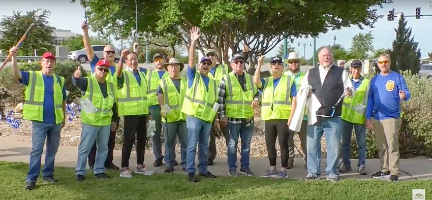 Granbury City Council members along with other Granbury residents prepare to take part in the city’s Great Granbury Cleanup on Saturday, April 13.