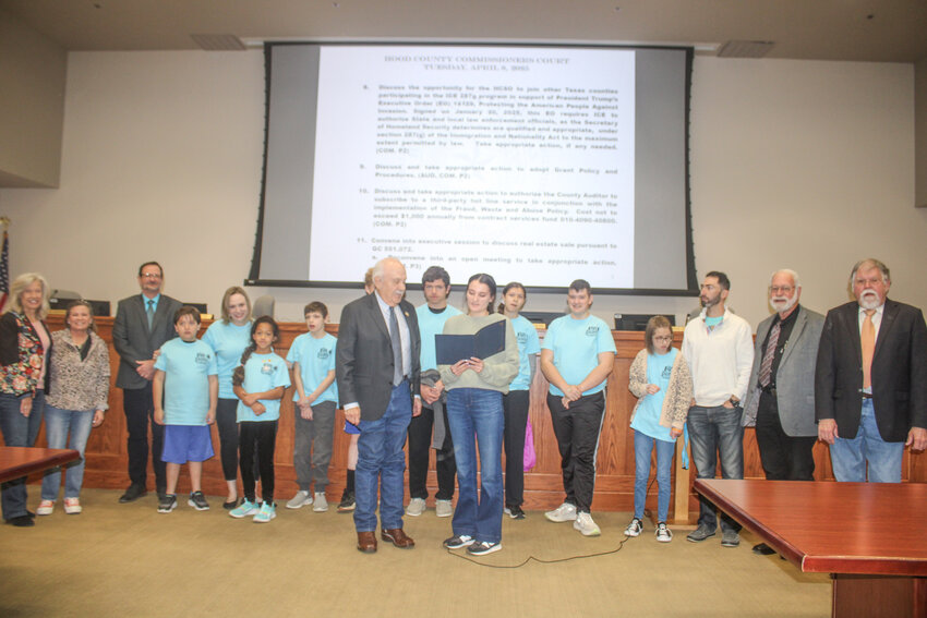 The Hood County Commissioners Court proclaimed April as Autism Awareness Month, during a regularly scheduled meeting April 8.
