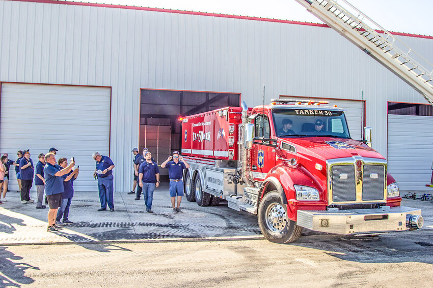 The Cresson Volunteer Fire Department will soon receive a replacement brush truck, following a unanimous vote from the Hood County Commissioners Court April 8. Pictured is from Cresson VFD's ceremony last year, where they received a tanker truck.