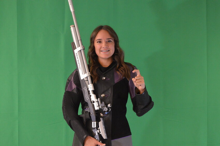 Viola Allen who’s a sophomore at Granbury High School set a national record in the Marine Corps Junior Reserve Officers’ Training Corp during a three-position air rifle competition on Oct. 1st 2023