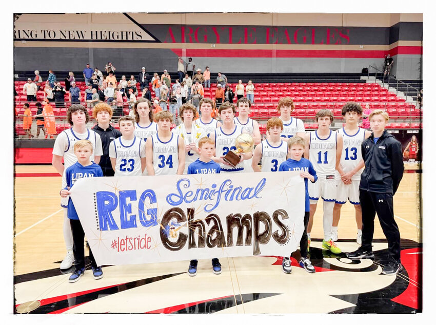 The Lipan Indians 58-37 victory against Honey Grove in the Class 2A Division II regional semifinals Feb. 25 at Argyle High School sends the Indians (31-4), ranked No. 2 in the state in Class 2A, into the Region II final against Lindsay (24-11) on Friday, Feb. 28 at 7 p.m. at Azle High School.