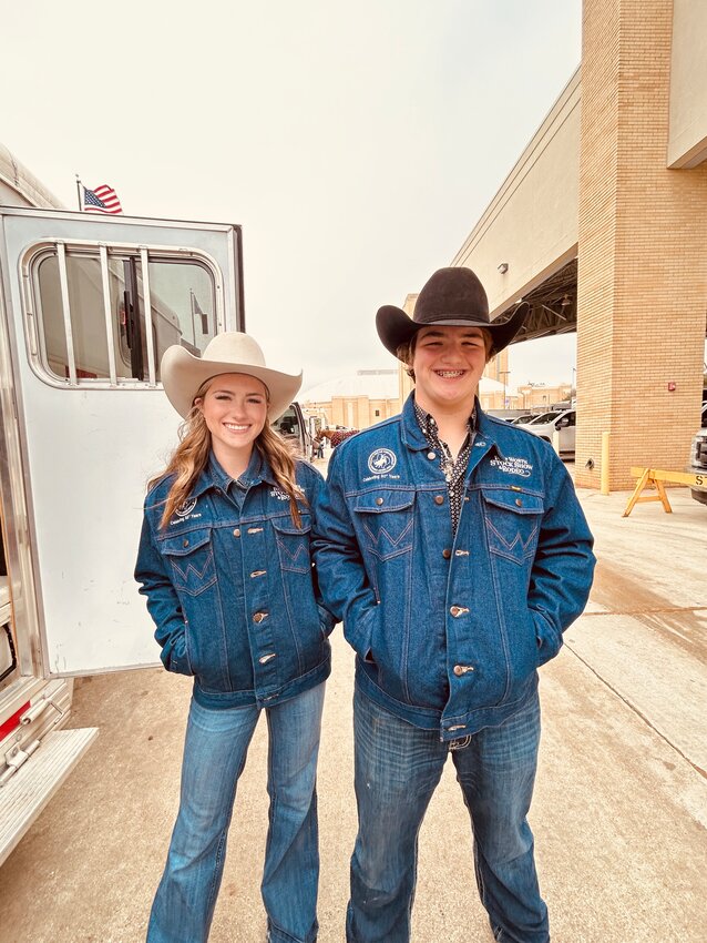 Tolar Rodeo team siblings Rylee Rickabaugh (left) and J.W. Rickabaugh. (right)