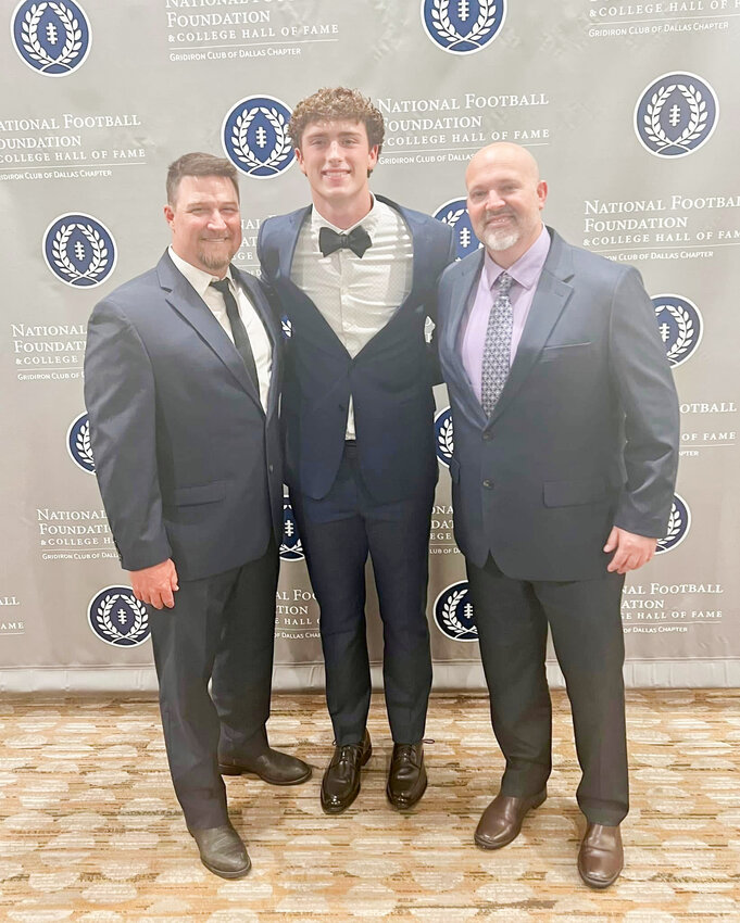 Hayden Meyer is selected as a Scholar-Athlete Honoree as well as the Passion Grants Award Winner at the @DallasNFF Banquet March 30.