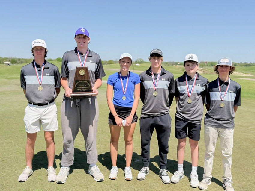 The Lipan boys golf team won its district tournament in Squaw Valley Golf Course in Glen Rose. Hannah Gaylor (middle) was a district champion as well during the girls tournament.