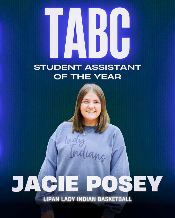 Lady Indian basketball student assistant Jacie Posey has won the Texas Association of Basketball Coaches Student Assistant of the Year Award.