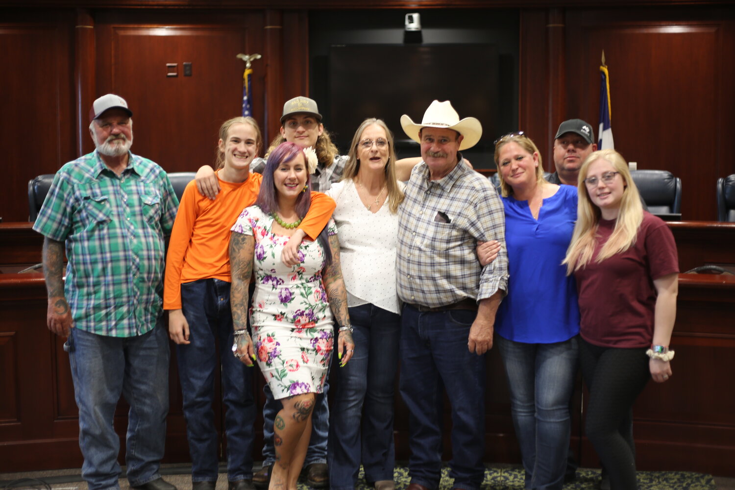 Some of Johnson's family members were able to attend his retirement party at Granbury City Hall.