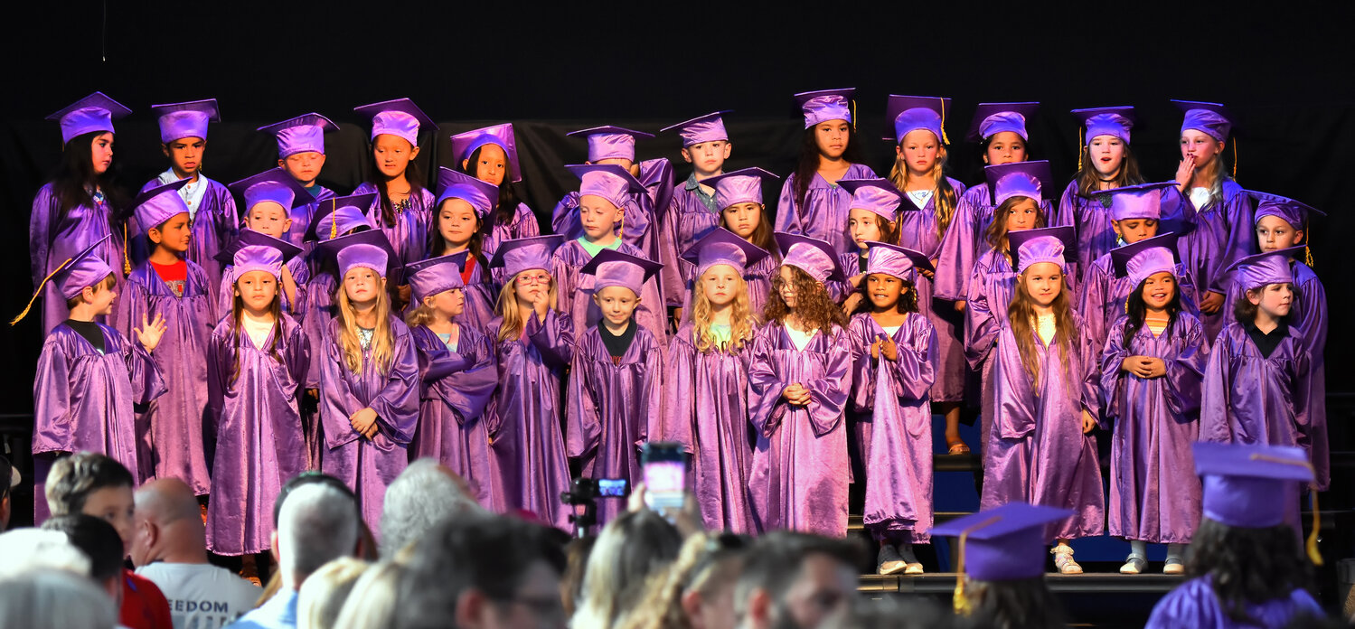 Individual personalities and characters shined through during the Nettie Baccus Elementary School kindergarten graduation ceremony on May 23, when all 69 kindergarteners performed three songs: “ABC U Later,” “Count on Me,” and “First Grade Here We Come,” — the latter being a parody of One Direction’s “What Makes You Beautiful.” 